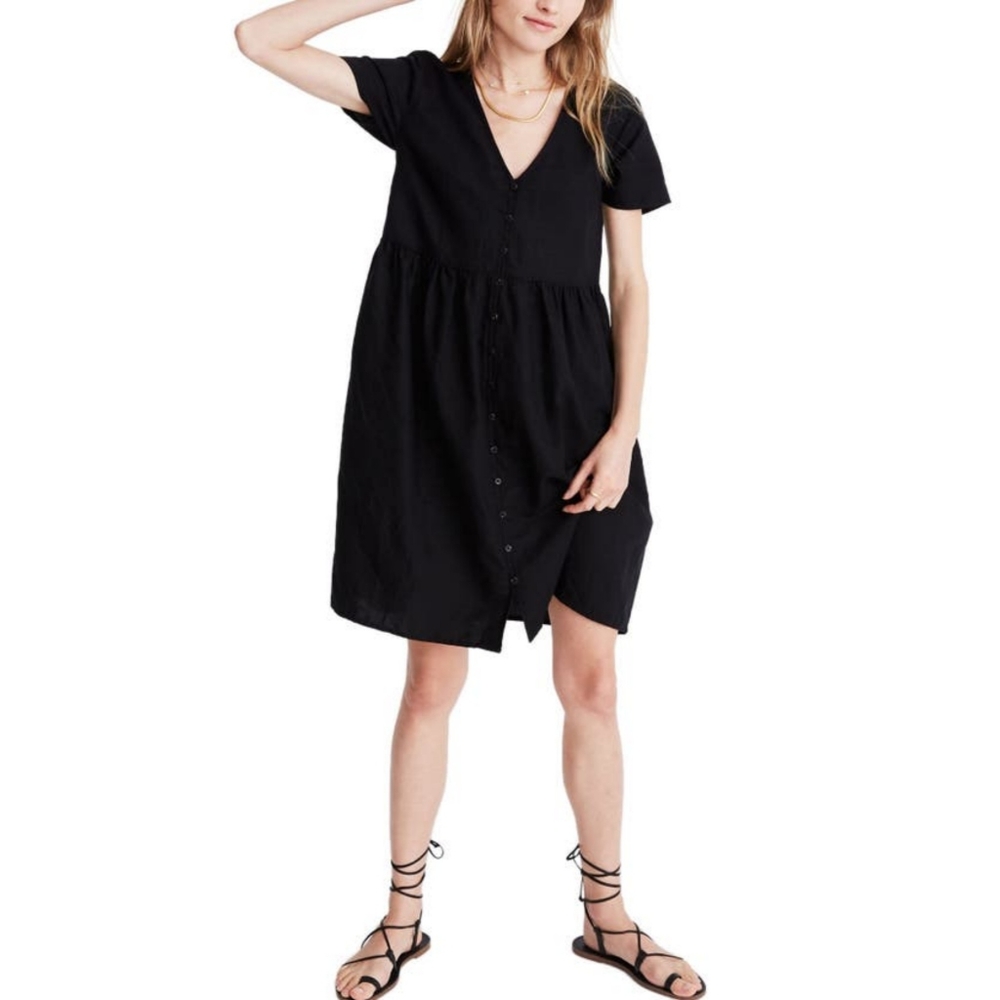 🆕️ NWT Madewell Linen-Blend Mini-dress, XS